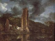 Landscape with the Ruins of Egmond Castle at Egmond aan den Hoef, Jacob van Ruisdael